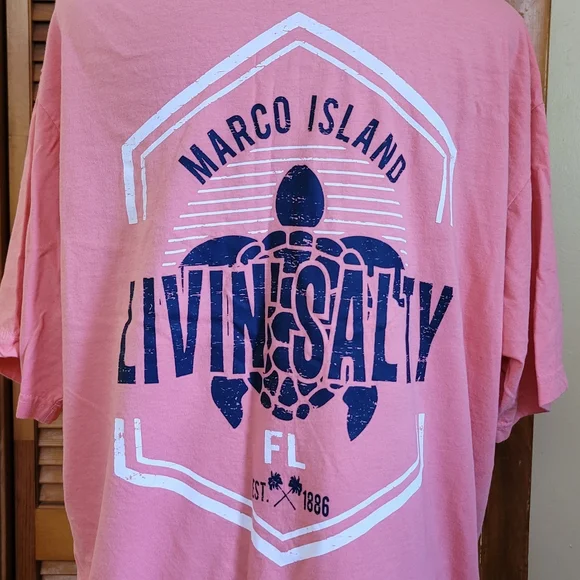 NWOT "Living Salty" Short Sleeve Tee Size XL - Picture 4 of 6